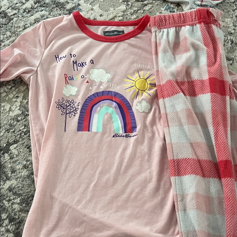Eddie Bauer Pink and Red Kids Pajama Set